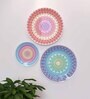 Ceramic Wall Plates with Multi Color Mandala Set of 3