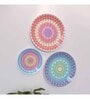 Ceramic Wall Plates with Multi Color Mandala Set of 3