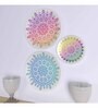 Ceramic Wall Plates with Multi Color Mandala Set of 3