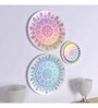 Ceramic Wall Plates with Multi Color Mandala Set of 3
