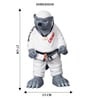 Ceramic White Karate Fighter Badger Figurine