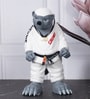 Ceramic White Karate Fighter Badger Figurine