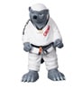 Ceramic White Karate Fighter Badger Figurine