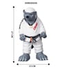 Ceramic White Karate Fighter Badger Figurine