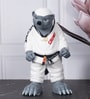 Ceramic White Karate Fighter Badger Figurine