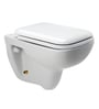 Ceramic White P'Trap Wall Mounted Commode(H: 14.4, W: 20.4, D: 14 Inches)