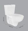 Ceramic White P Trap Wall Mounted Commode (H: 28.4W: 24.4D: 14 Inches)