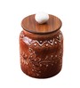 Brown Hand Painted 500ml (Set of 2) Ceramic Storage Jar