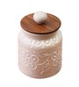 White Hand Painted 500ml (Set of 2) Ceramic Storage Jar