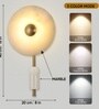 Cerco Modern LED Wall Lamp with Marble | Wall Mounted Bedside Lamp | Fancy Decorative Wall Light for Living Room & Bedroom | 3 Light Modes | Modern Wall Lamp | 1Year Warranty