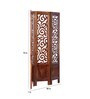 Solid Wood Room Divider in Brown Colour