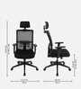 Certo Breathable Mesh HB Ergonomic Chair in Black Colour