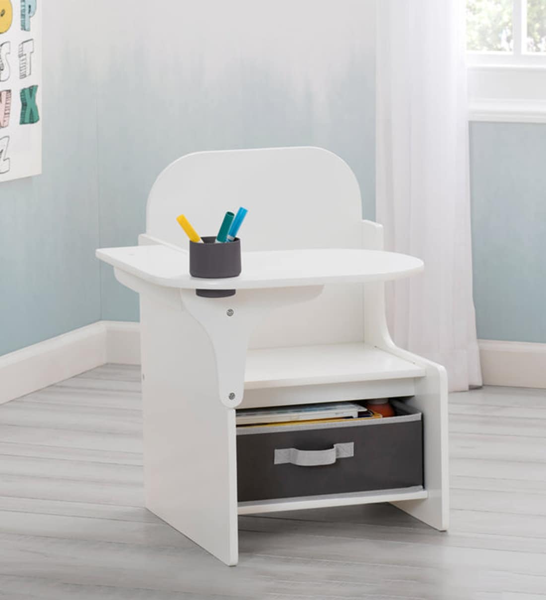 Buy Milky Kids Activity Table in White Colour with Chair at 100 OFF by