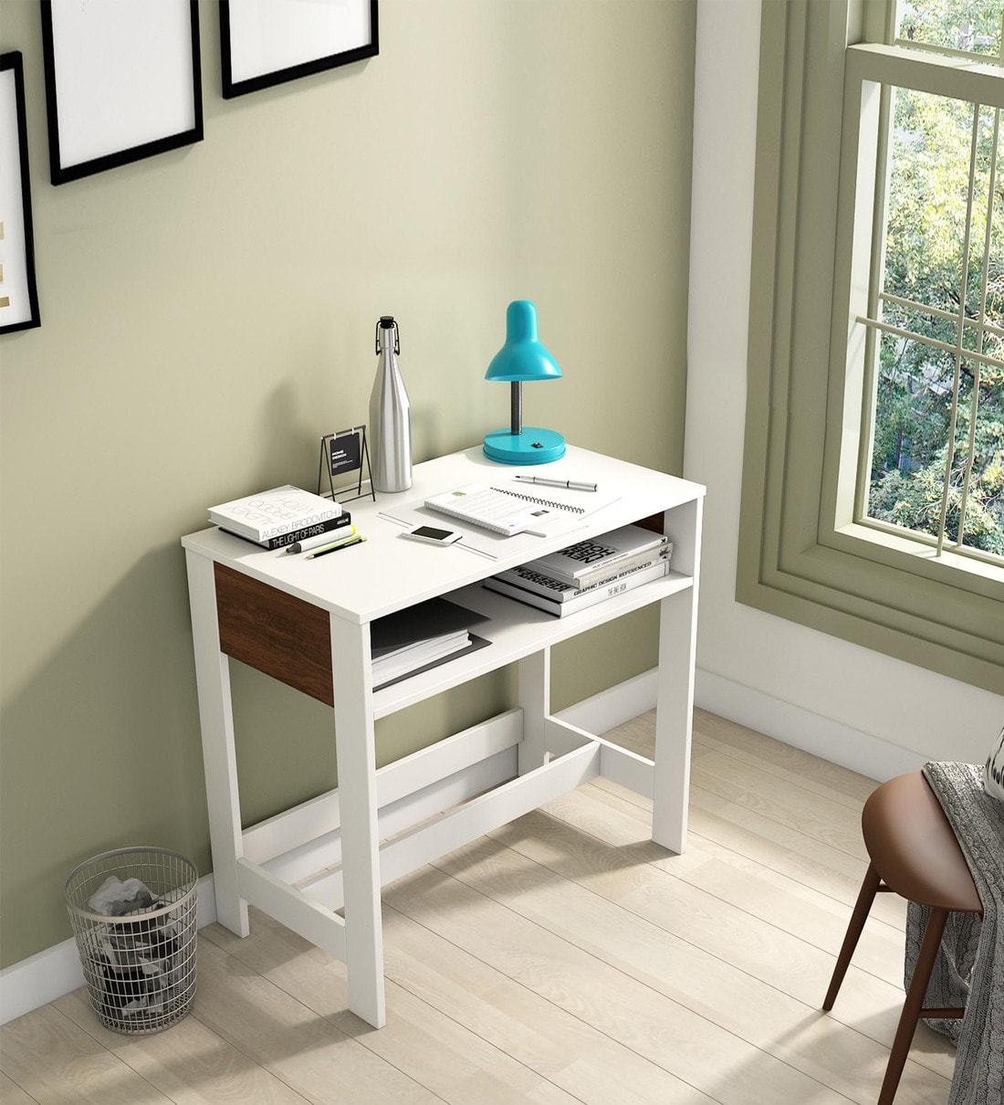 Buy Champ Study Table in Frosty White Colour by A Globia Creations ...