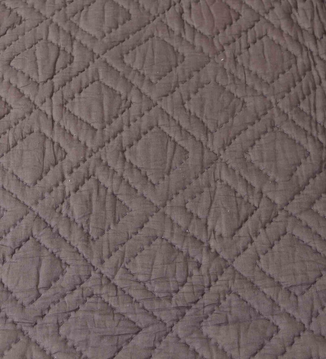 Buy Charcoal Cotton Geometric 350 GSM Double Bed Quilt with 2 Pillow