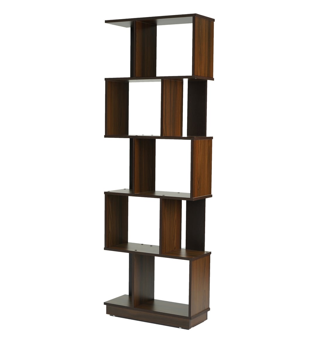 Buy Checkers Large Book Shelf In Classic Walnut Finish By Home Online