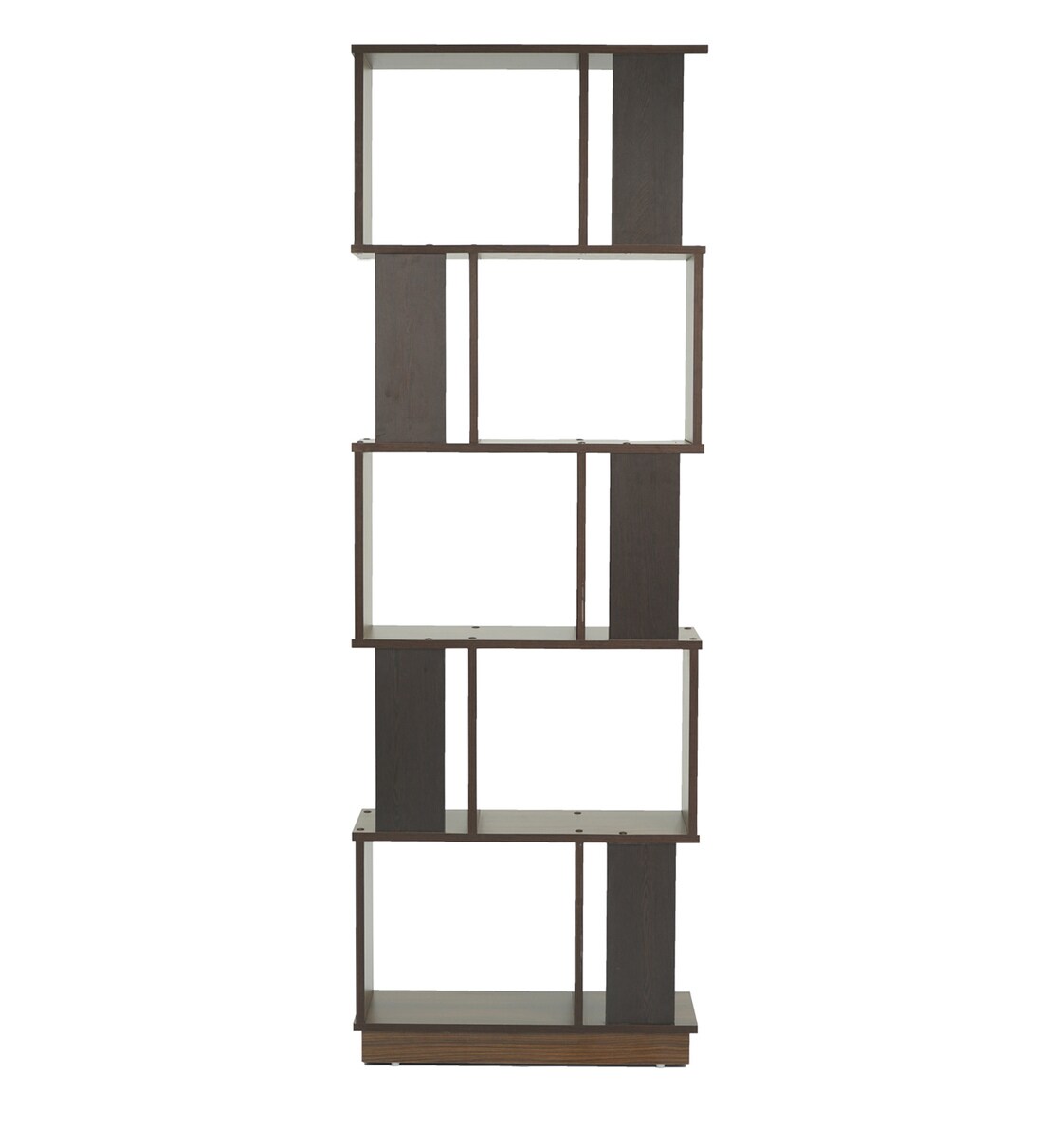 Buy Checkers Large Book Shelf In Classic Walnut Finish By Home Online