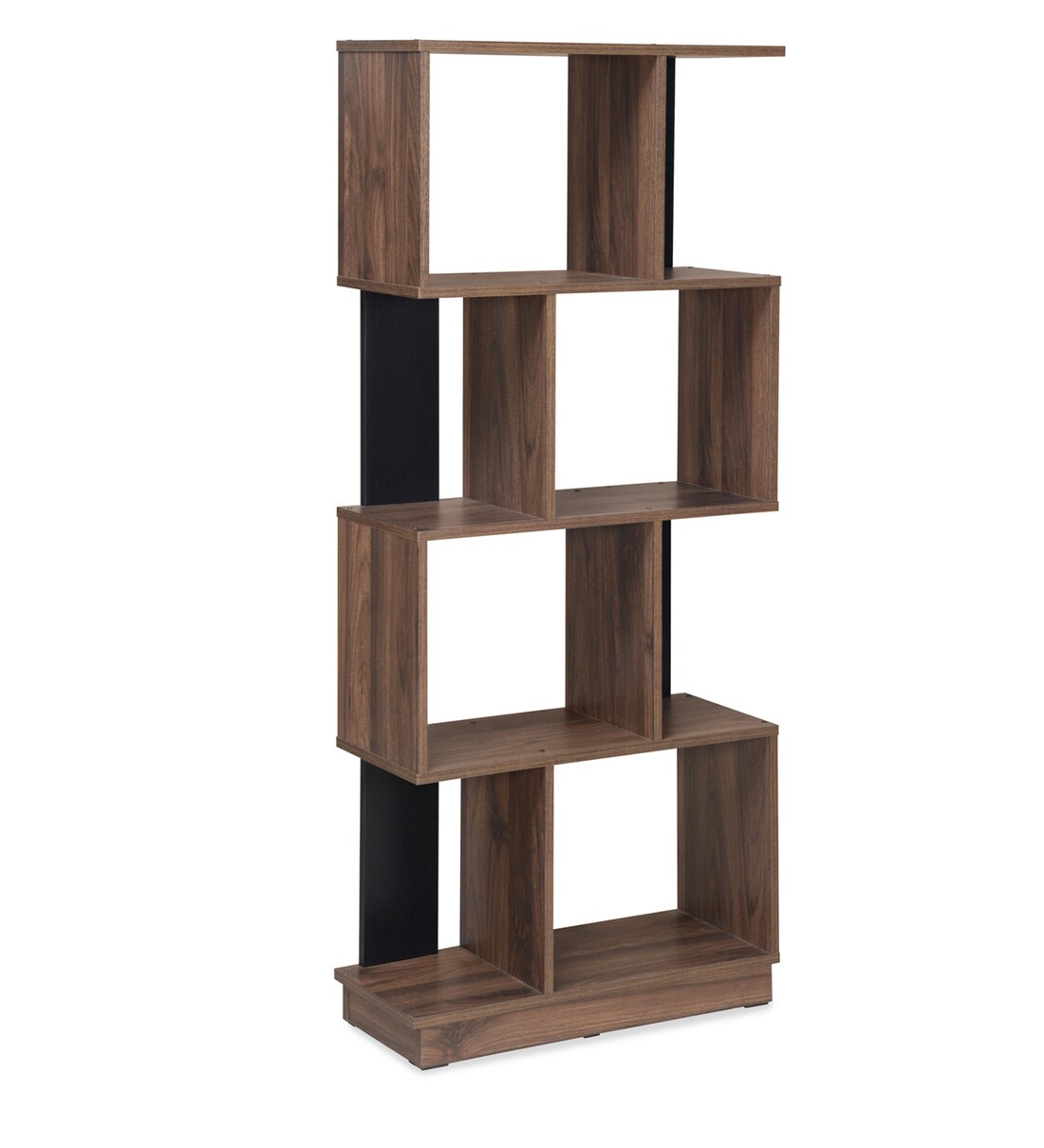 Buy Checkers 4 Tier Bookshelf in Walnut Colour by @home Online - Modern ...