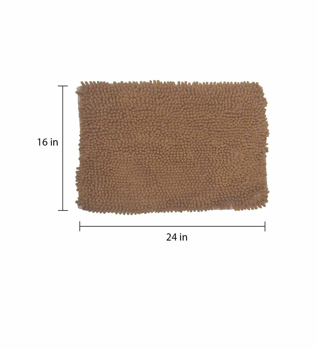 Buy Brown Solid Cotton 24x16 Inches Super Soft Bath Mat by BIANCA