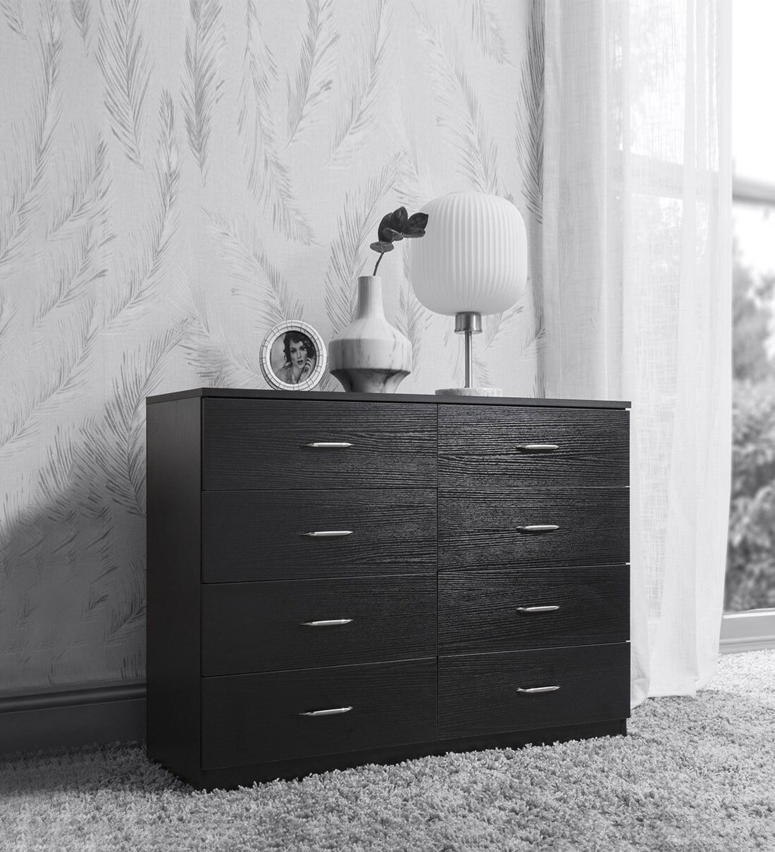 Buy Chest of Drawers in Black Colour by Sovereign Furniture Online