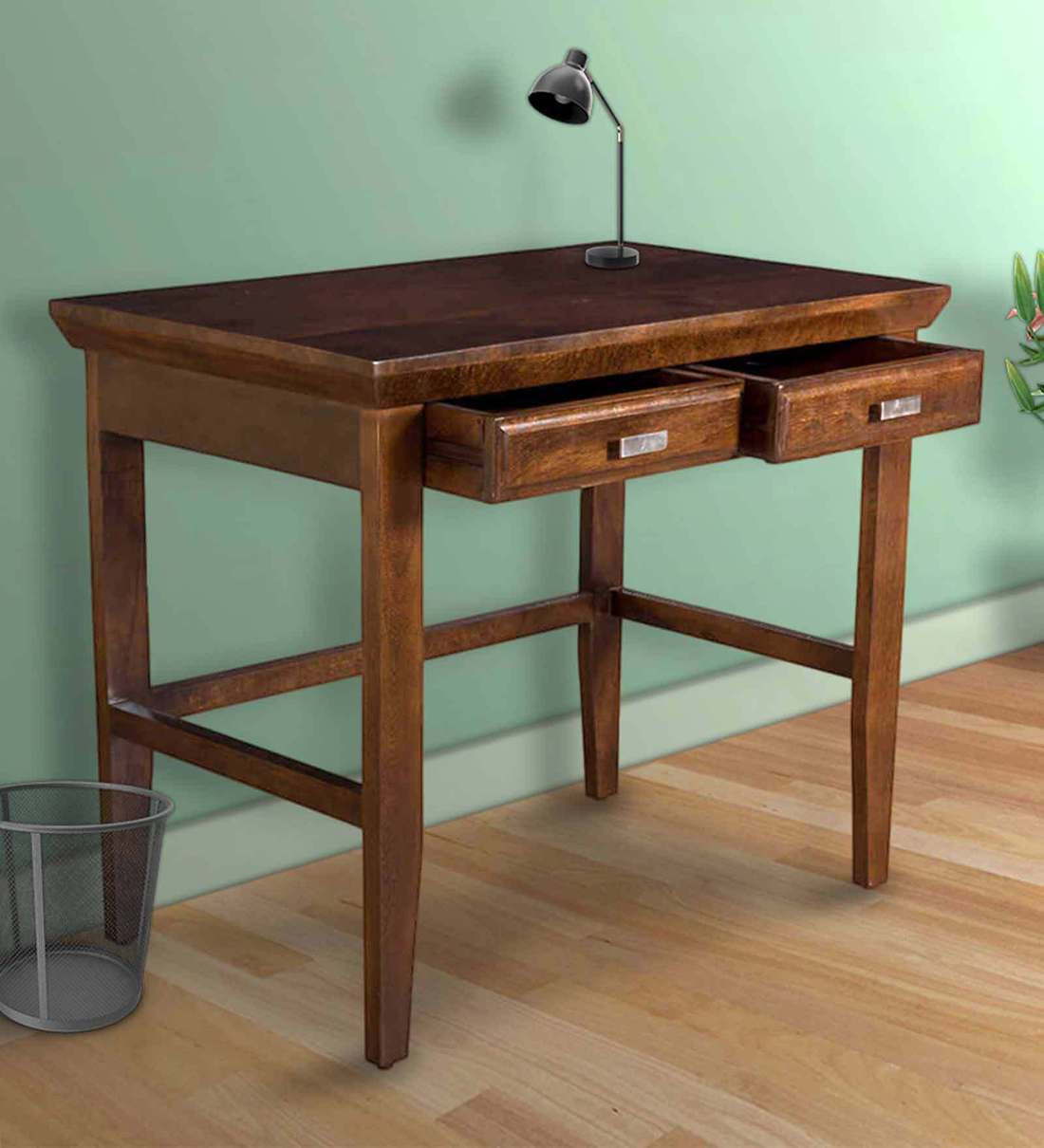 Buy Chester Solid Wood Study Table In Teak Finish By TheFreshWood