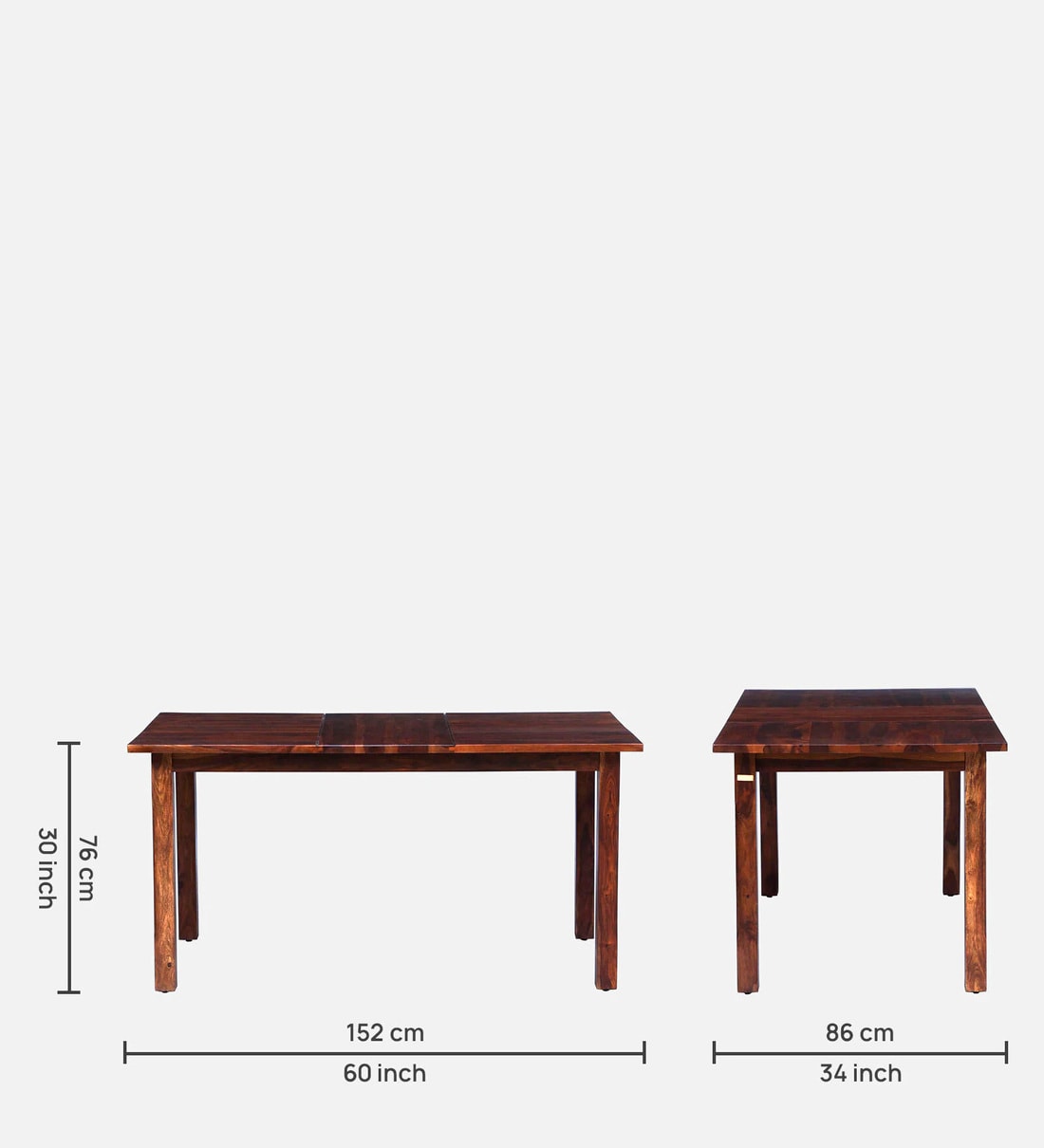 Buy Chetas Sheesham 6 Seater Dining Sets In Honey Oak Finish at 6