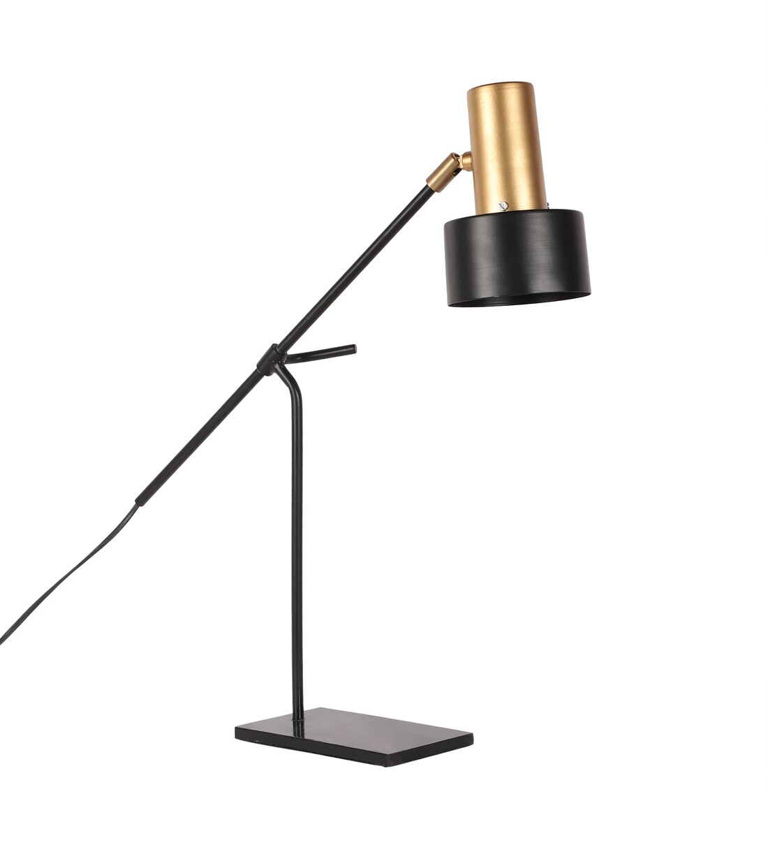 Buy Chicago Adjustable Black Iron Shade Study Lamp With Black Base By