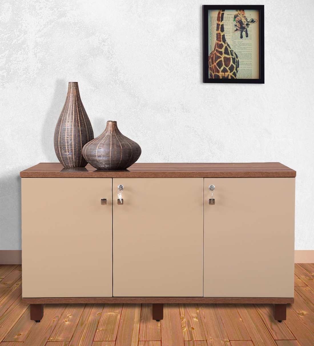 Buy Chief Office Storage File Cabinet In Walnut Bronze Capuchino Finish By Hometown Online Modern Sideboards Sideboards Furniture Pepperfry Product