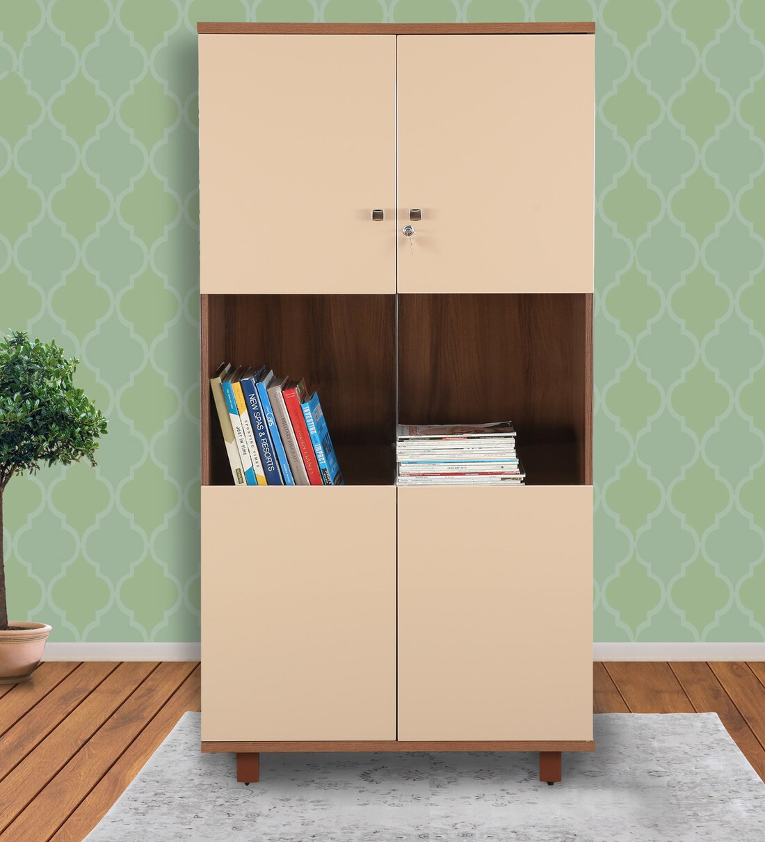 Buy Chief Office Storage File Cabinet In Walnut Bronze Capuchino Finish By Hometown Online File Cabinets File Cabinets Furniture Pepperfry Product