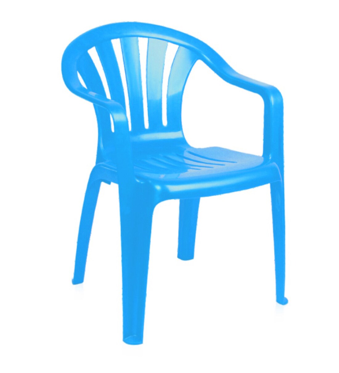 Buy Chr Two Zero Plastic Chair (Set of 4) in Sky Blue Colour by