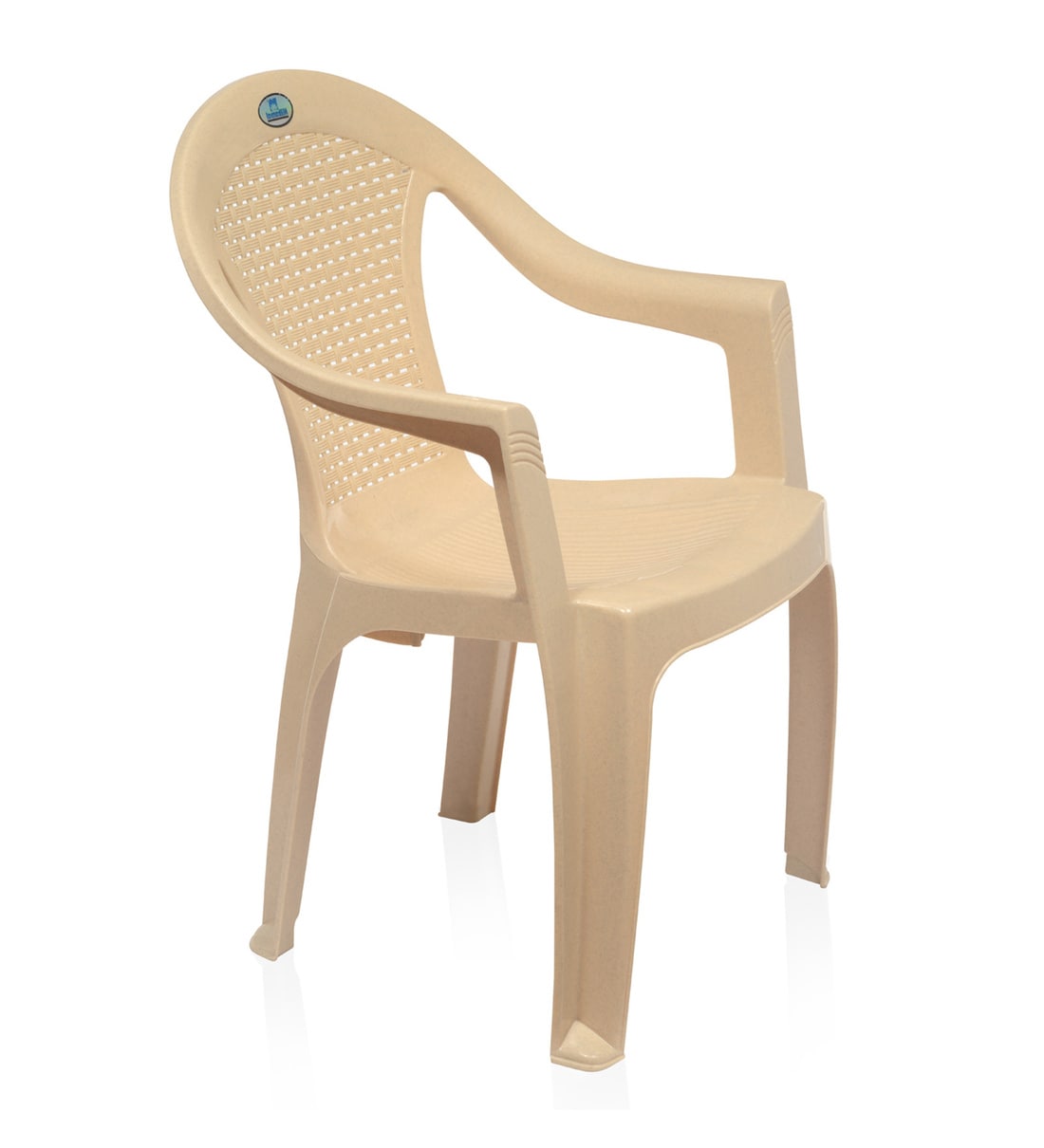 Buy Enamora Plastic Chair in Rattan Dark Beige Colour, Set of 2 at 7% OFF  by Nilkamal