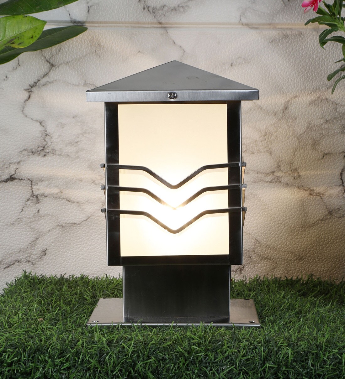 Buy Chrome Iron Gate Light by Eliante by Jainsons Lights Online Gate Lights Outdoor Lights