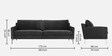 Charismatic Velvet 3 Seater Sofa in Grey Colour