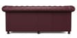 Chelsea 3 Seater Sofa Italian Leather In Berry Colour