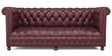 Chelsea 3 Seater Sofa Italian Leather In Berry Colour