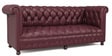 Chelsea 3 Seater Sofa Italian Leather In Berry Colour