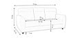 Chelsea 3 Seater Sofa in Beige colour