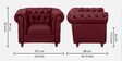 Cheshire Velvet 2 Seater Sofa In Berry Red Colour