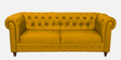 Cheshire Velvet 3 Seater Sofa In Yellow Colour