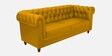 Cheshire Velvet 3 Seater Sofa In Yellow Colour