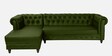 Cheshire Leatherette RHS Sectional Sofa (3 + Lounger) In Olive Green Colour