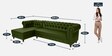 Cheshire Leatherette RHS Sectional Sofa (3 + Lounger) In Olive Green Colour