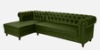 Cheshire Leatherette RHS Sectional Sofa (3 + Lounger) In Olive Green Colour