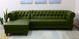 Cheshire Leatherette RHS Sectional Sofa (3 + Lounger) In Olive Green Colour