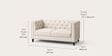 Chester Sofa 2 Seater In Beige Colour