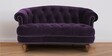 Chesterfield Fabric 2 Seater Sofa in Dark Purple Colour