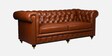 Chesterfield Leather Three Seater Sofa in Cognac Colour