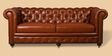 Chesterfield Leather Three Seater Sofa in Cognac Colour