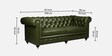 Chesterfield Leather Three Seater Sofa in Olive Green Colour