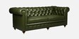 Chesterfield Leather Three Seater Sofa in Olive Green Colour